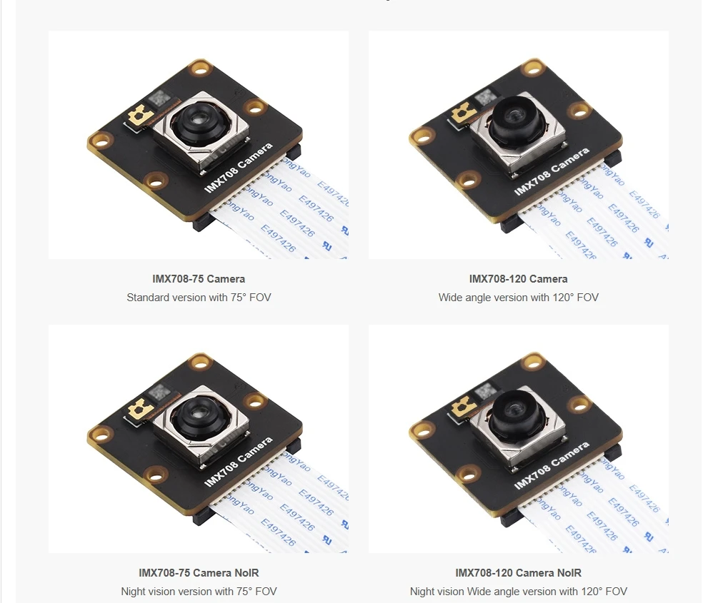 IMX708 12MP High Resolution Camera Module, Supports High Dynamic Range, Options For FOV And Night Vision Function