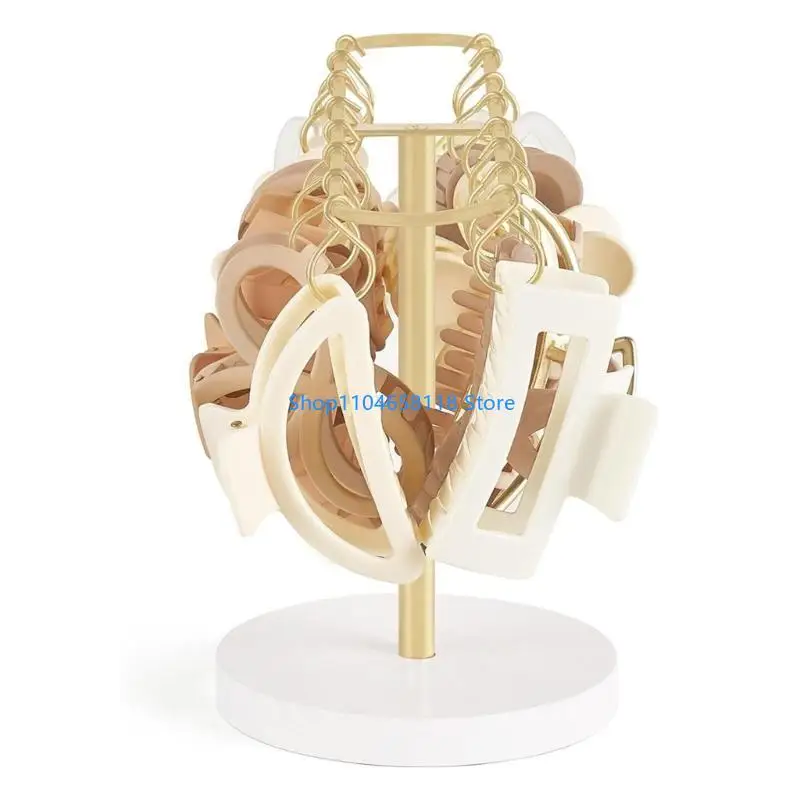 مشبك الشعر المعدني شاشة الرف متعددة الوظائف مجوهرات الشعر حامل للشعر