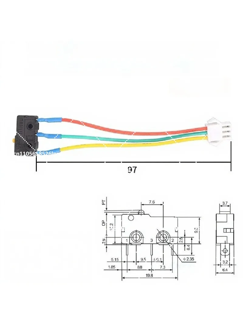 2 Pack Micro Switch for 12-A Series Gas Water Heaters, Stoves, Two-Wire/Three-Wire Stroke Limit