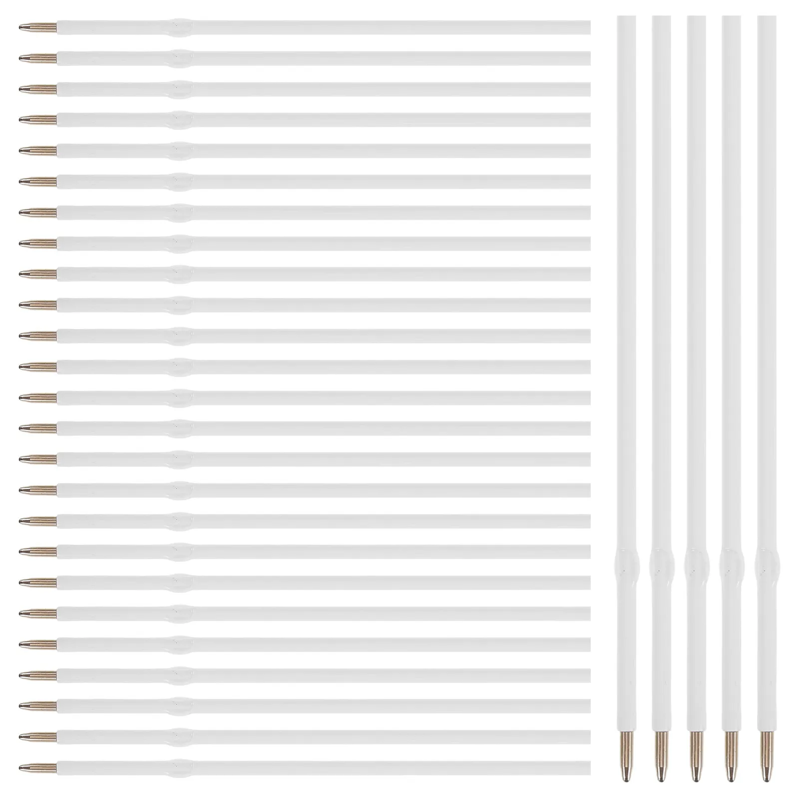 

200Pcs Ballpoint Pen Refills Black Ink Smooth Flow Universal Fit for Click Twist Pens Writing Supplies Office School