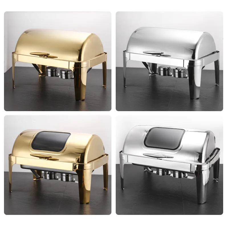 

Cross-border stainless steel restaurant buffet hotel household insulation alcohol stove induction stove open