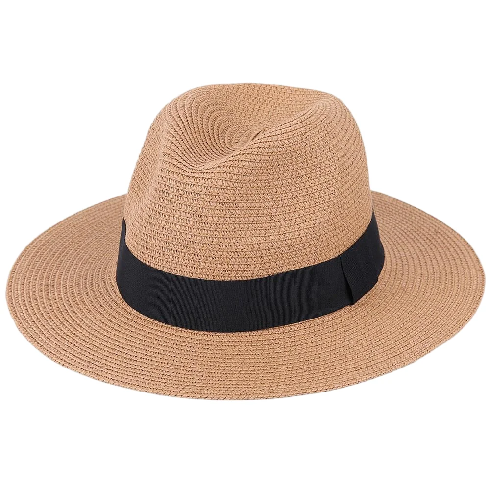 Sommer-Sonnenhut aus Stroh für Männer und Frauen, Modischer Sonnenschutz-Strohhut, Vielseitiger Panama-Hut für Outdoor und Strand, Jazz-Hut – Detail 27