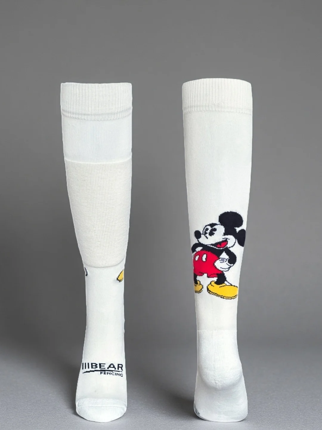 iiibear-long-tube-fencing-socks-mickey-pattern-medium-thickness-no-smell-footwear-unisex-sport-fitness-fans-supplies