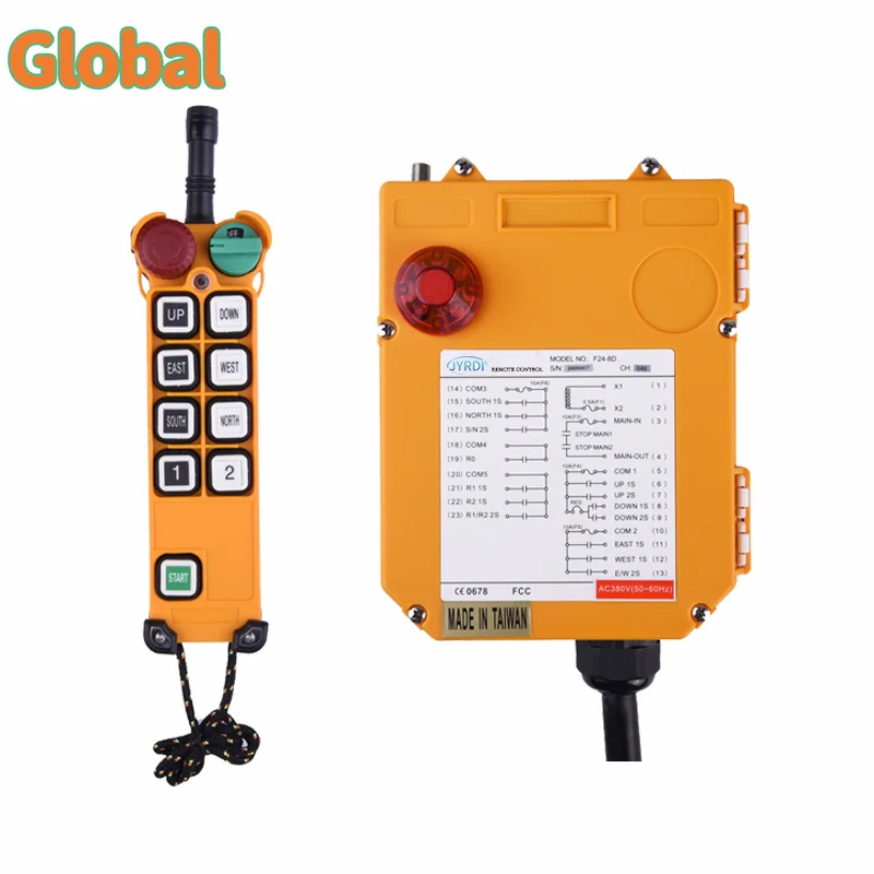 F24-8D Double speed Industrial Wireless Radio Crane Remote Control switches  Hoist overhead bridge Crane Lift Controller