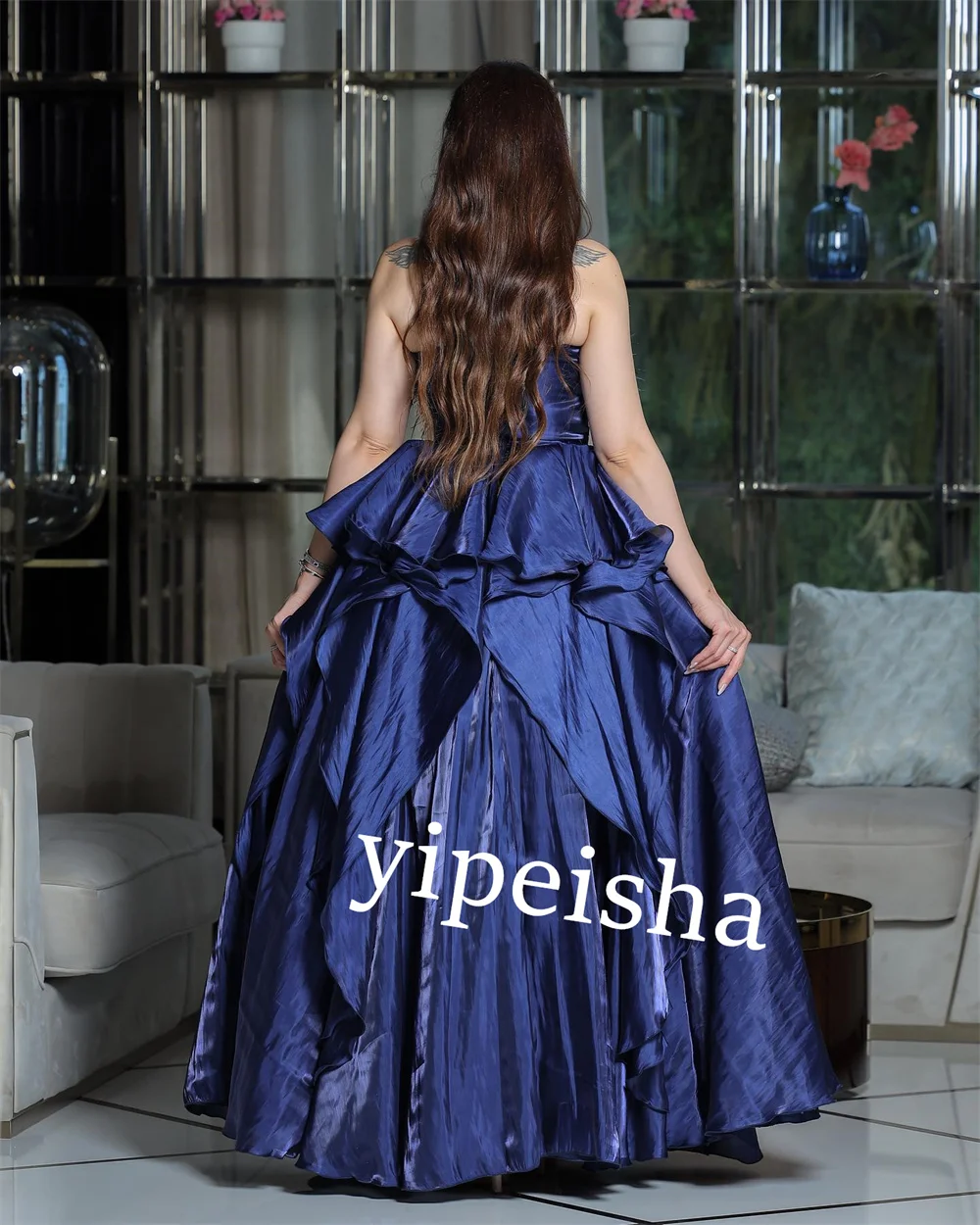 Customized es Draped Pleat Feather Graduation Ball Gown Strapless Bespoke Occasion  Long Dresses