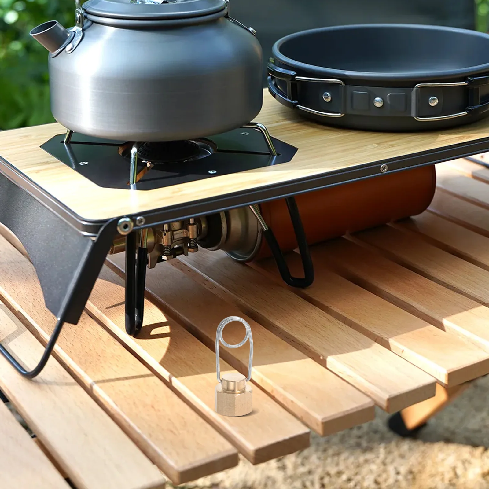 

Outdoor Stove Metal Extension Tube Durable Camping Stove Adapter Hose Connector for Propane Tank Safe Leak Proof Gas