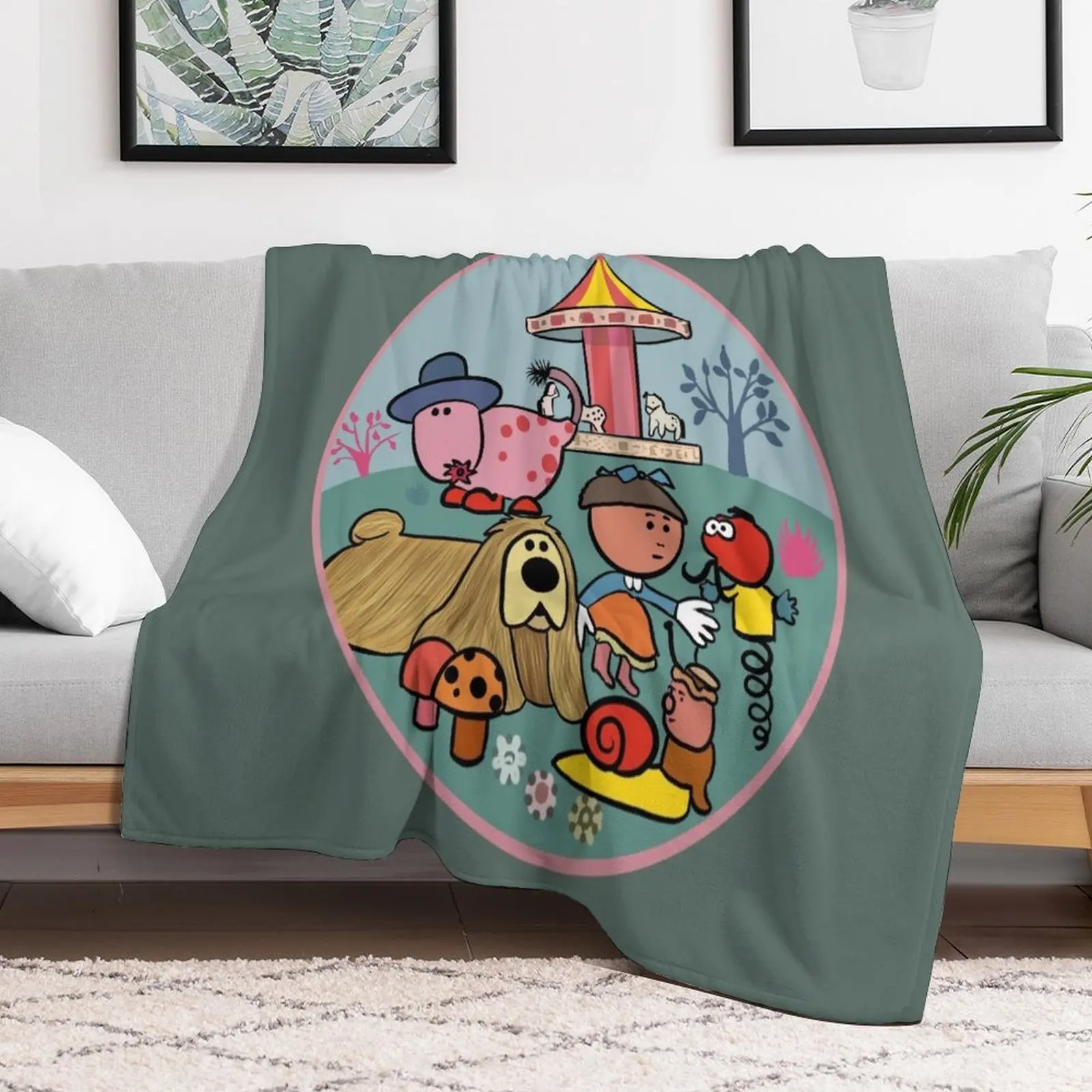

Magical roundabouts Throw Blanket wednesday Kid'S Blankets Custom Luxury Brand Blankets
