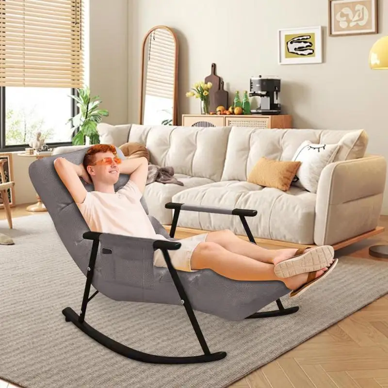 Rocking Chair for Bedroom | Recliner Chair Padded Seat | Modern Reclining Rocking Chair Rocking Recliner Reading Chair Glider