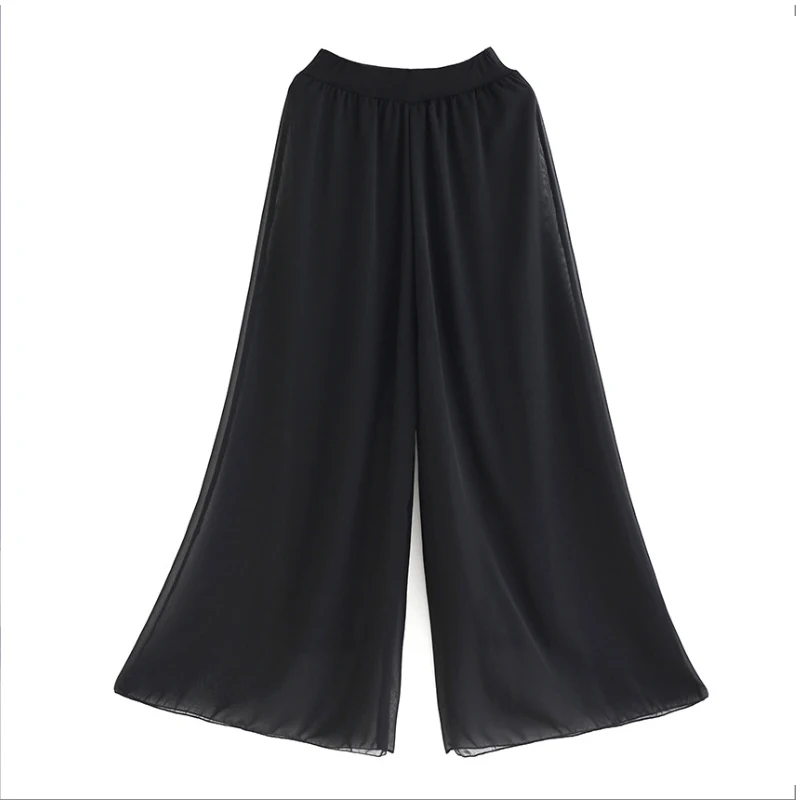Tanz übungs hose, Tanzhose, Volkstanz, Hose mit weitem Bein für erwachsene Frauen, Yoga hosen, Gaze-Chiffon-Party hosen, Kostüme