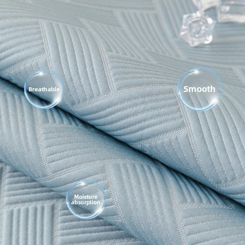 1PC Modern Ice Silk Cool Feeling Sofa Towel Summer Universal Anti-slip Couch Cover Breathable Striped Sofa Seat Pad Home 쇼파 패드