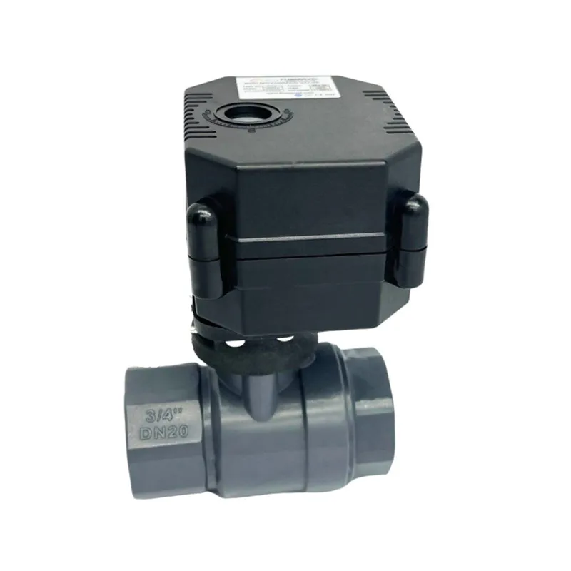 Válvula de bola de cierre de agua de Pvc automática motorizada eléctrica para aislamiento