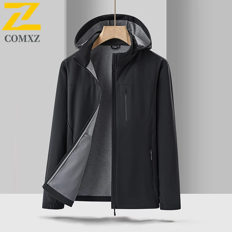 

EIAO Unisex Outdoor Windbreaker Jacket Waterproof Windproof Hooded Lightweight Breathable Hiking Camping Coat for Men Women