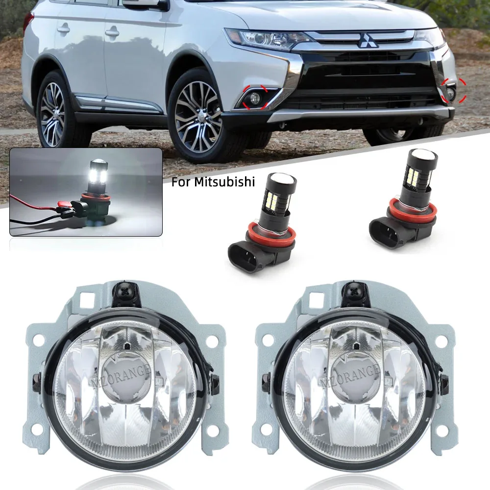 

Fog Lights LED for Mitsubishi Outlander 2016 2017 2018 2019 Front Bumper Fog Lamp Halogen Headlight Driving Lamp accessories