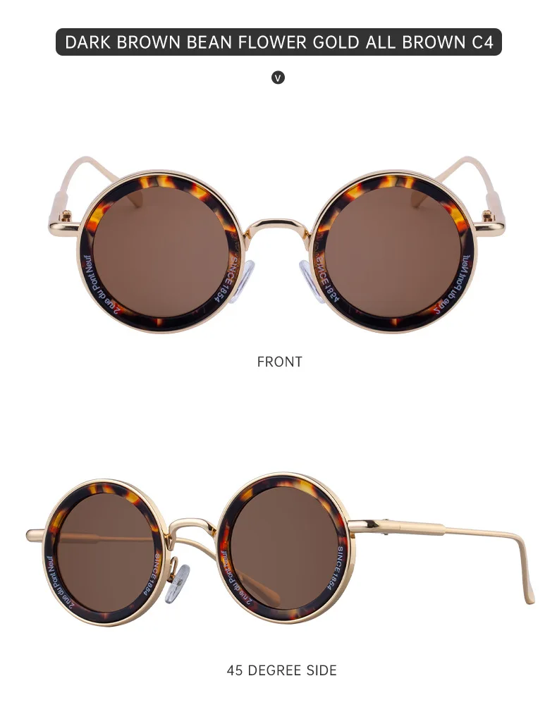 Runde Steampunk Sonnenbrille Männer Vintage Punk Sonnenbrille Frauen Trendy Retro Mode Gläser Gafas De Sol Hombre Lunette Soleil Femme – Detail 15