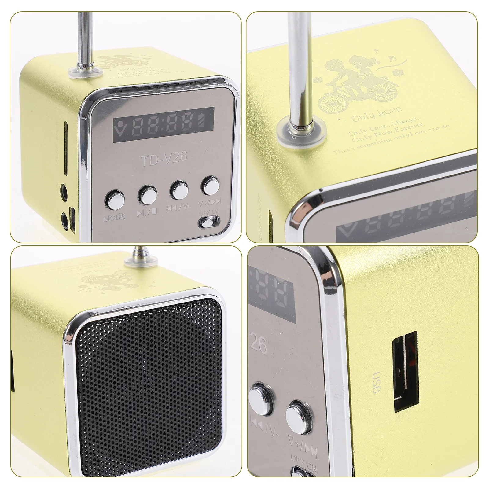 

Speaker Mini Sound Speaker Retro Radio Shaped Speaker Creative Wireless Speaker For Desktop
