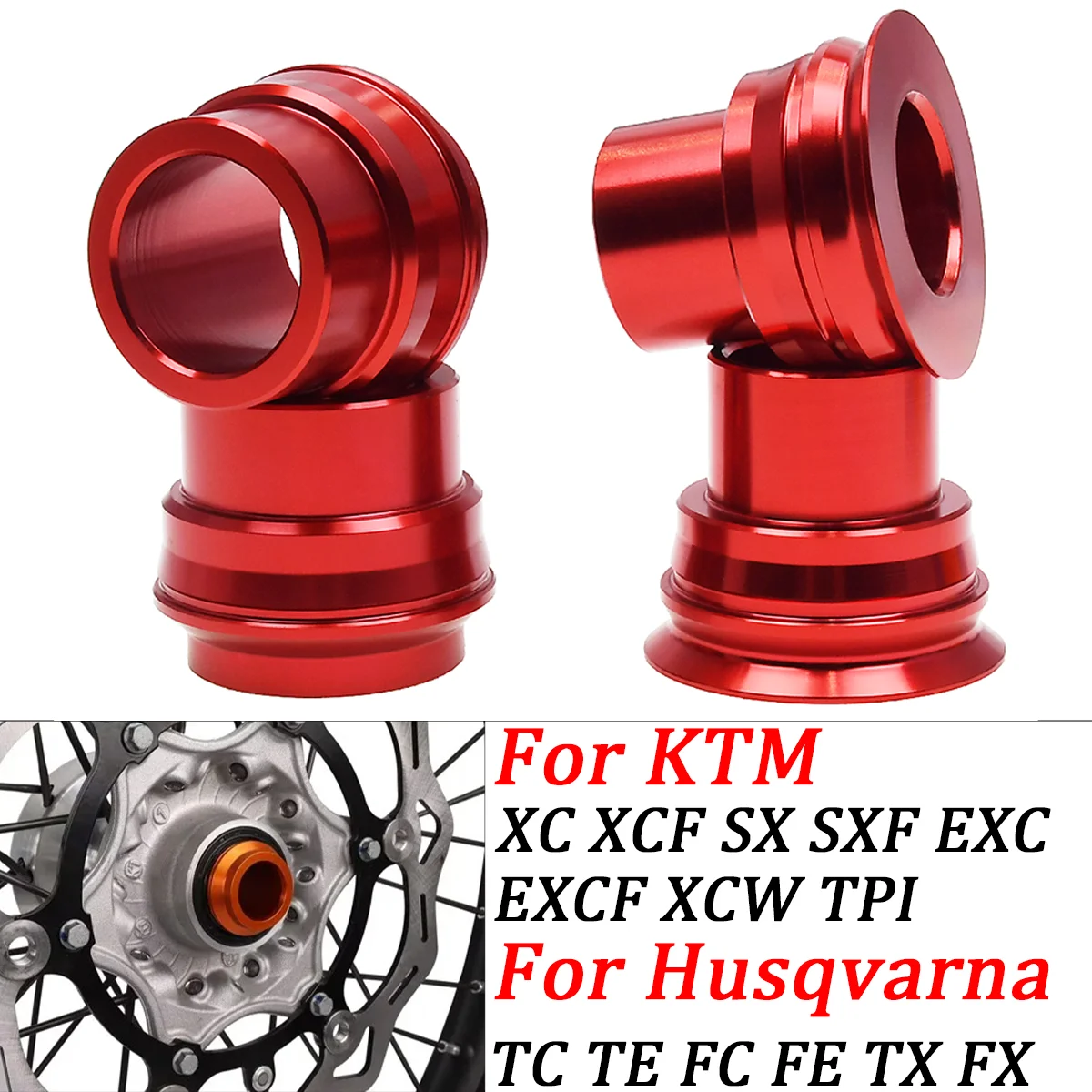 

2024 Motorcycle Front and Rear Wheel Hub Spacer For KTM XC XCF XCW SX SXF EXC EXCF 125-500 Husqvarna TE FE TX FX TC FC 125-501