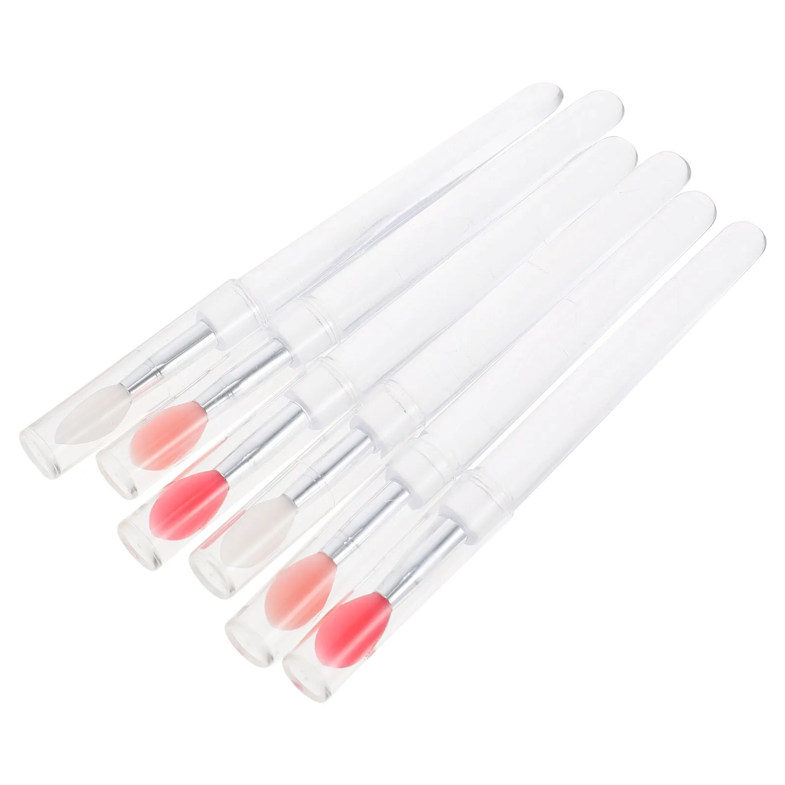 

6pcs Lip Brush Compact Portable Lip Balm Applicator Lipstick Applicator For Balm Eyeshadow Makeup Tool Set