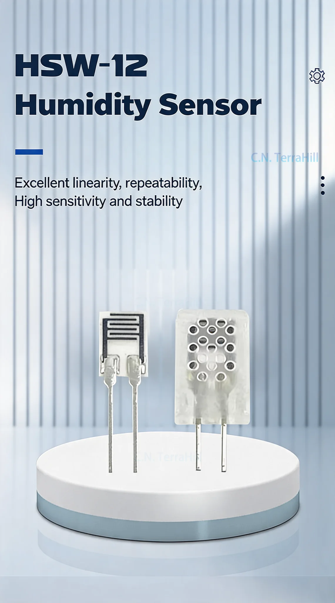 HR202L Humidity Sensor 23K 31K Moisture Resistor Low Hysteresis for Environmental Monitoring and HVAC Systems