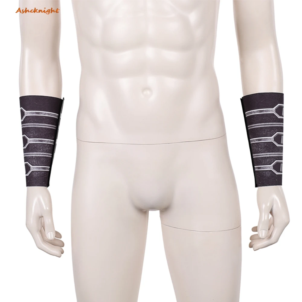 Accesorios de Cosplay de Batalla Espacial de la Película El Señor de las Sombras: Protector de Mano de Cuero Plateado, Juguete de Rol para Halloween, Atrezzo para Disfraz de Fiesta