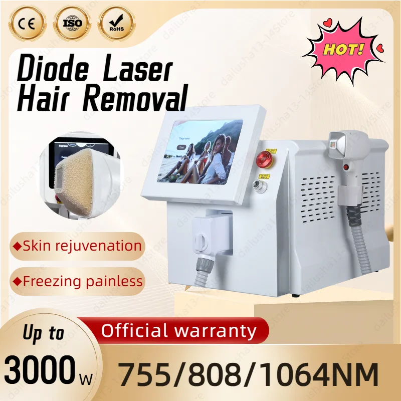 

2024 Best 3Wavelength Depilator New lce Platinum Cooling System Skin Care 808nm Diode Laser Hair Removal Machine
