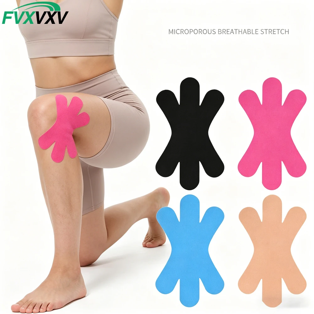 5/10PCS Kinesiology Tape for Knees, Knee Support Tape, Precut Knee Tape for Knee Stability, Athletic Tape, Kinetic Tape for Knee
