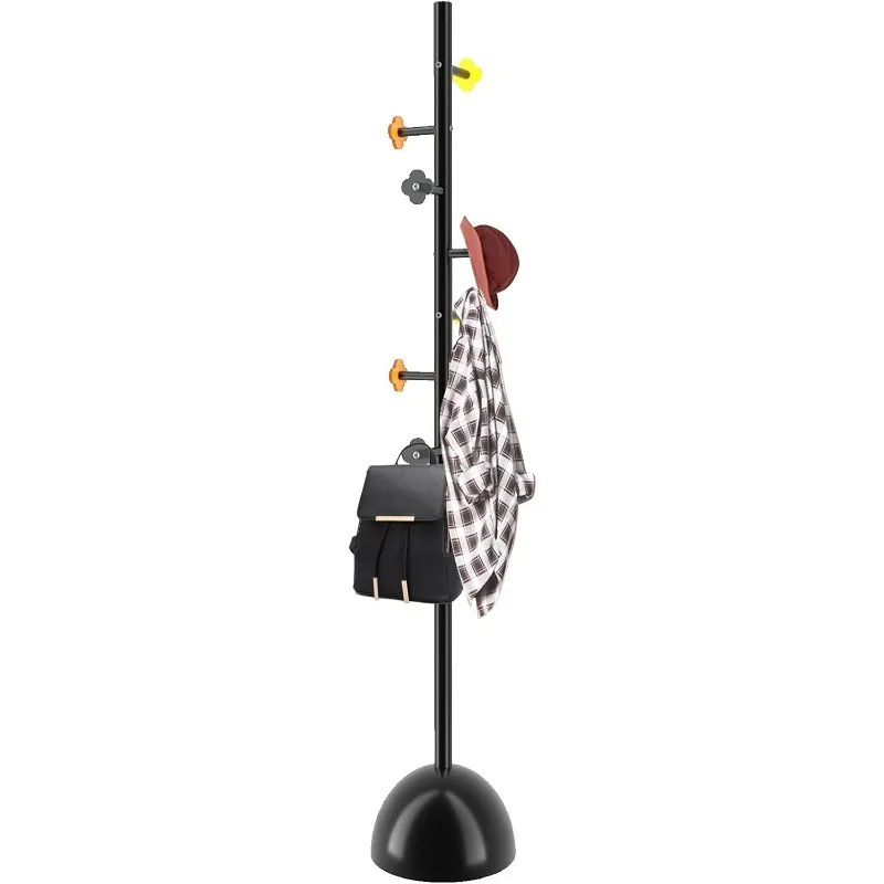 

Metal Coat Rack Stand with Ball Base, Modern Coat Rack Freestanding, Heavy Duty Coat Racks with 8 Acrylic Hooks