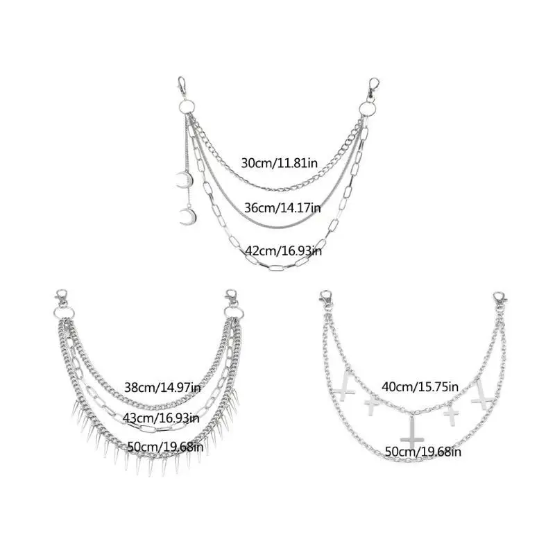 652f Jeans punk Chain Multi Layer cruza