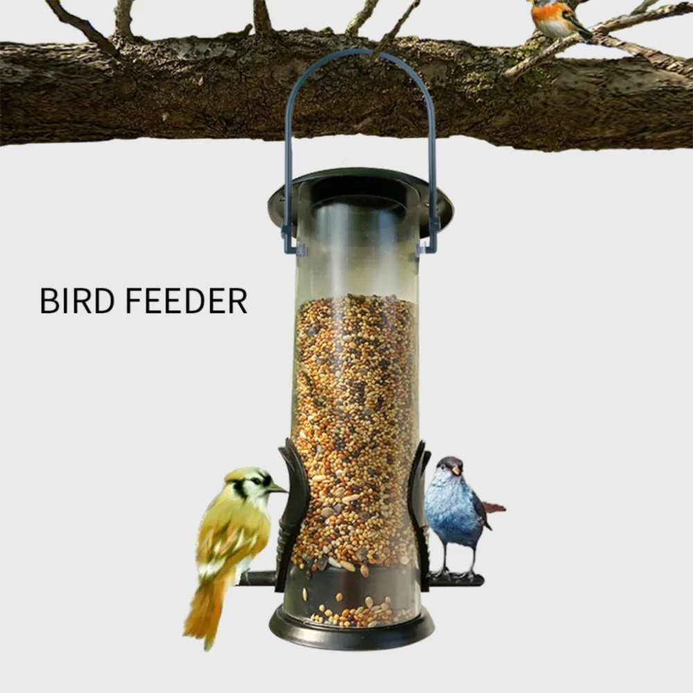 1pc Garden Hanging Feeding Tool Multiple Holes Flying Animals Pet Bird Feeder Pet Food Dispenser