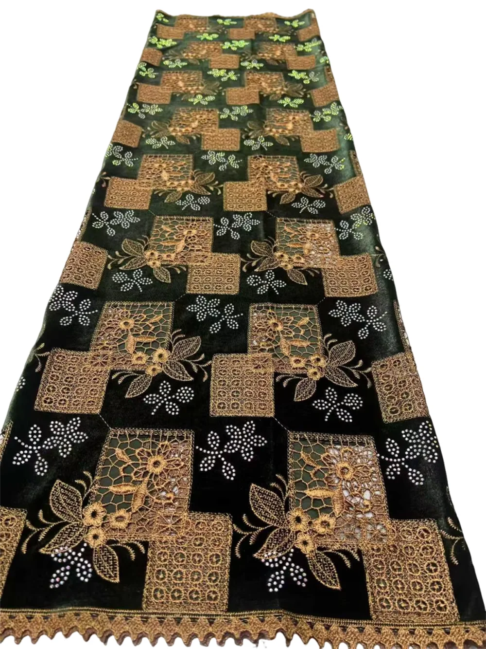 New African Women Stones Velvet Lace Fabric Nigerian Flocking French Mesh Net Lace Fabrics For Sewing 2026 High Quality Wedding