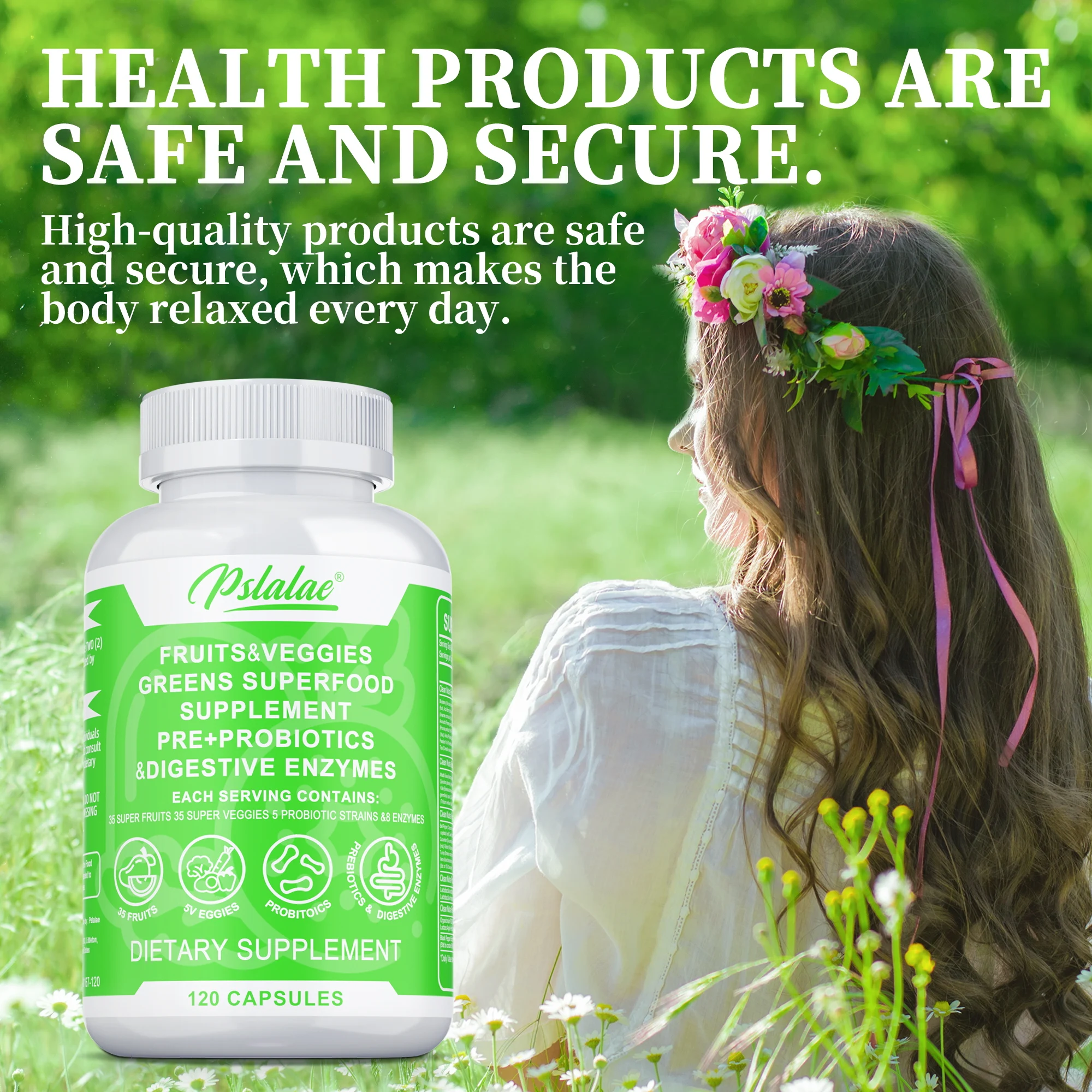 المكملات الغذائية الفائقة الخضراء للفواكه والخضروات - تحسن الهضم، والتمثيل الغذائي، وتعزز الطاقة، والمناعة وصحة الأمعاء