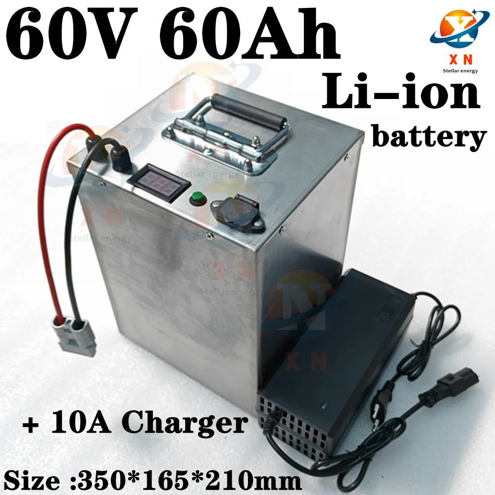 

17S bms 60V 60Ah lithium ion li ion liion lipo battery for 3000w 5000w electric scooter e bike moutain Tricycle Motorcycle