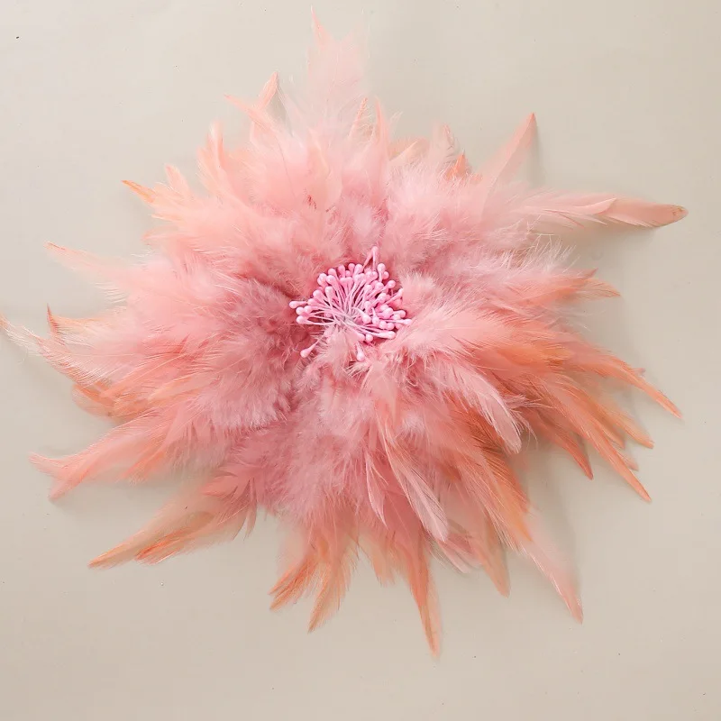 20CM Koreanische Feder Brosche Pins für Frauen Blume Mode Handgemachte Corsage Hochzeit Schmuck Abzeichen Zubehör Geschenke – Detail 4