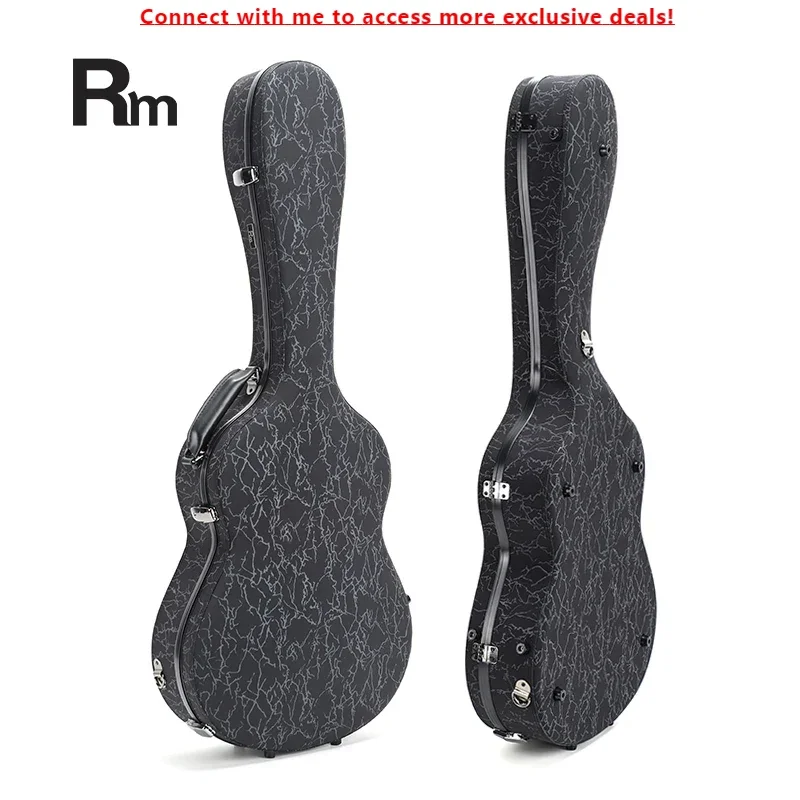 

Factory Outlet High Quality Carbon Fiber Musical Instrument Guitar Case PVC Coat Hard Shell Classical Acoustic Guitar Bag