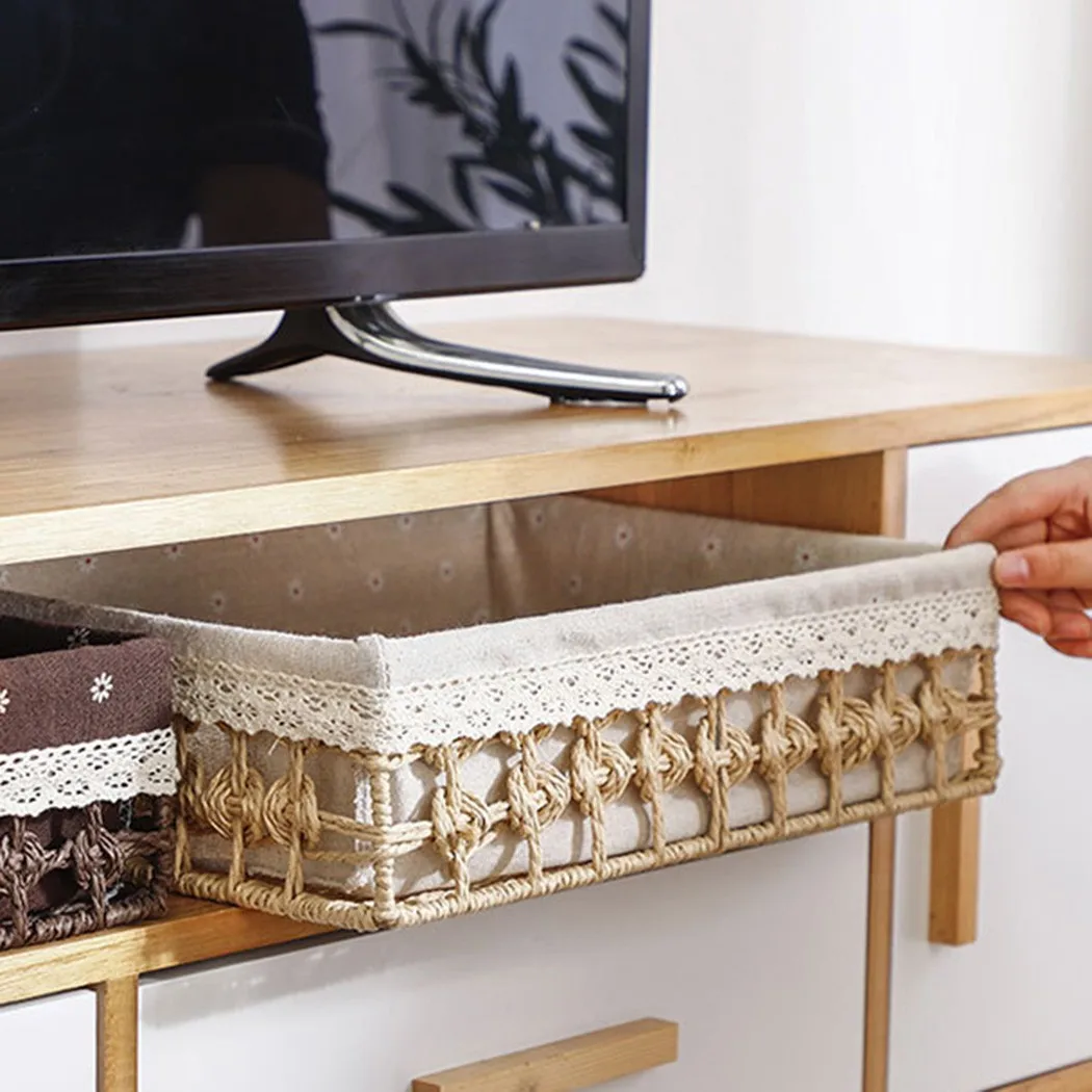 

Новая плетеная корзина для хранения из ротанга ручной работы: аксессуар для демонстрации товаров в супермаркете и интерьере помещения