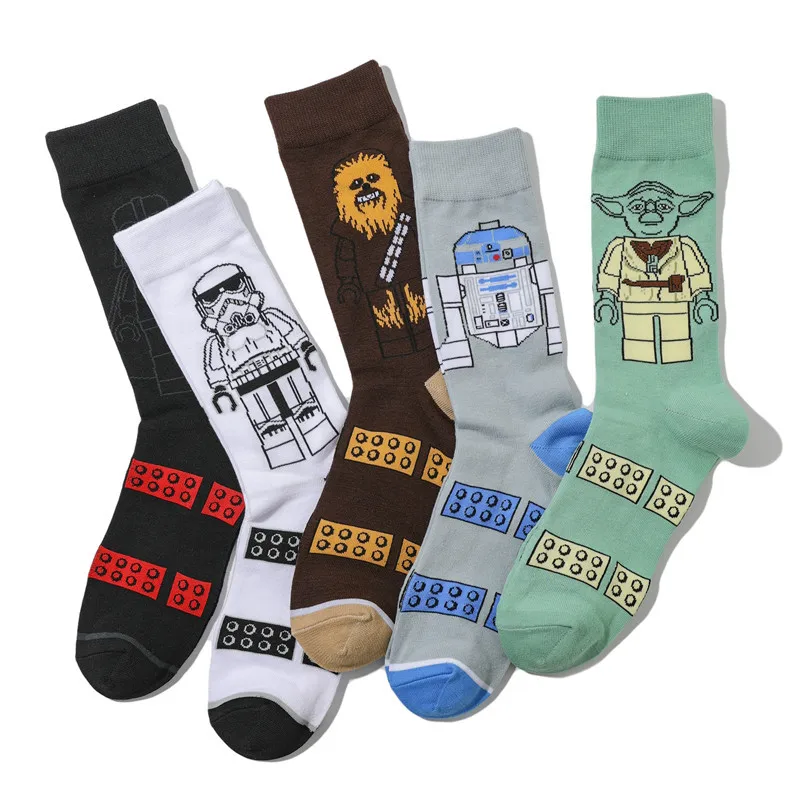 

Movie Stars Warsed Print Unisex Long Sleeve Winter Sports Cotton Socks Leisure Knitted Fashion Birthday Gift Daily Necessities