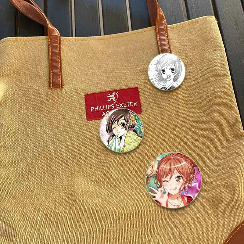 32/44/58mm Anime Kamisama Kiss Pin Cartoon Badge Role Play Handmade Tinplate Brooches for Backpack Clothes Decoration Gifts