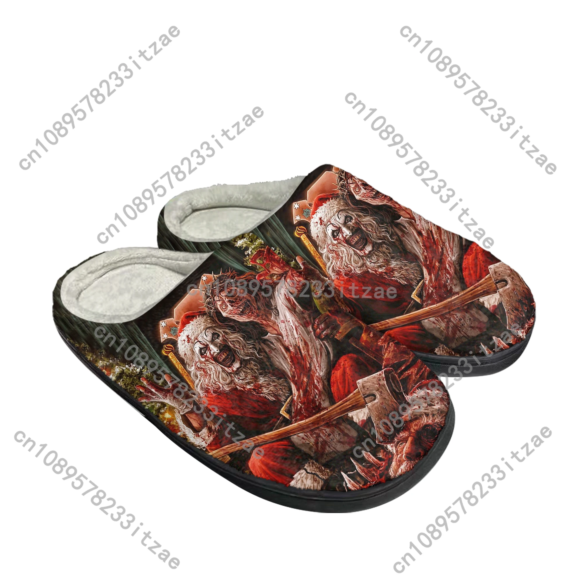 Terrifier Clown halloween shoes Cotton Slippers Mens Womens Teenager Latest Bedroom Plush Indoor Warm Shoes Thermal Flat Slipper