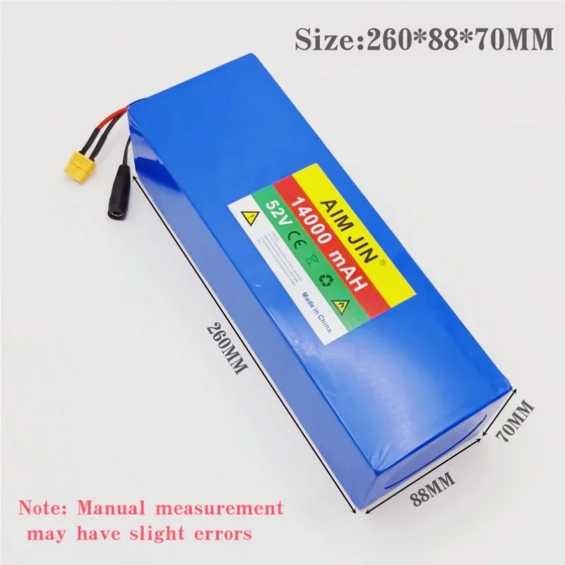 بطارية ليثيوم 14S4P 52V 14AH 18650 1000W لمختلف الأجهزة الإلكترونية والنقل