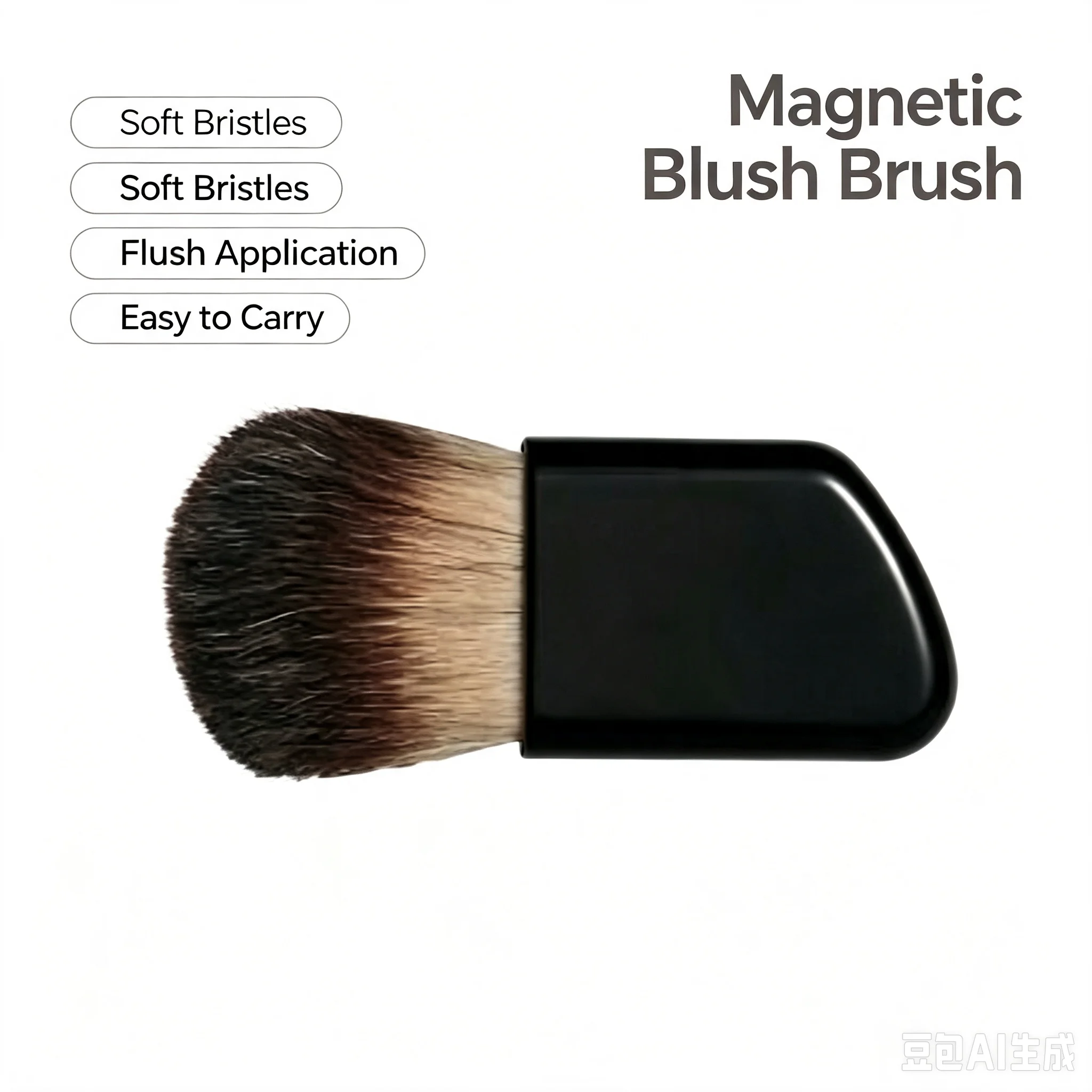Magnetic Blush Brush Portable Soft Bristles Face Makeup Brush Flush Blush Application Cosmetic Beauty Tool