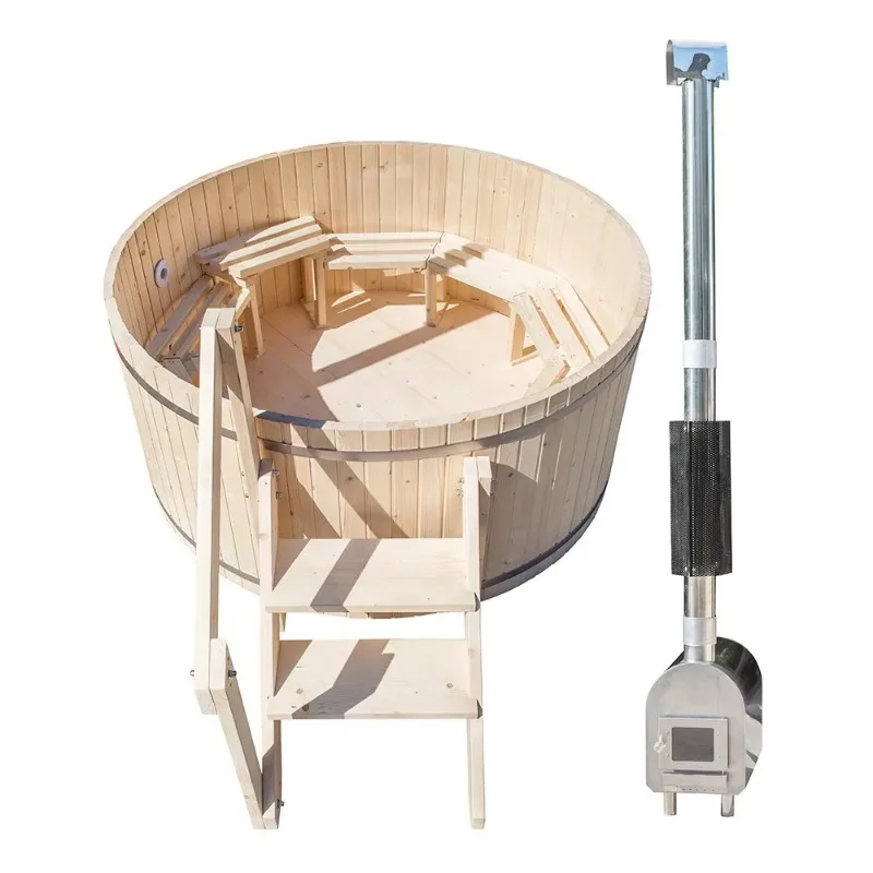 2021 Hot Sales Outdoor Wooden Barrel Hot Tub With Good Quality Cedar Wood Bathtub