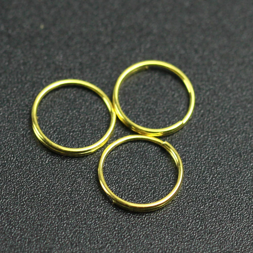 8/10/11/12/13/15mm Golden Color Connectors Metal Rings for Crystal Glass Chandelier Balls Pendant Prism Beads Connect Decoration