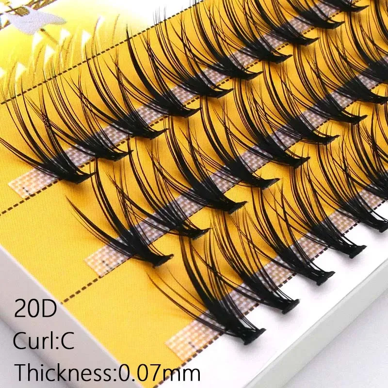 20D/30D Individual Cluster Lashes 1 Box/60 Bundles Mink Eyelash Extension 3D Russian Volume Natural False Eyelashes Makeup Cilia