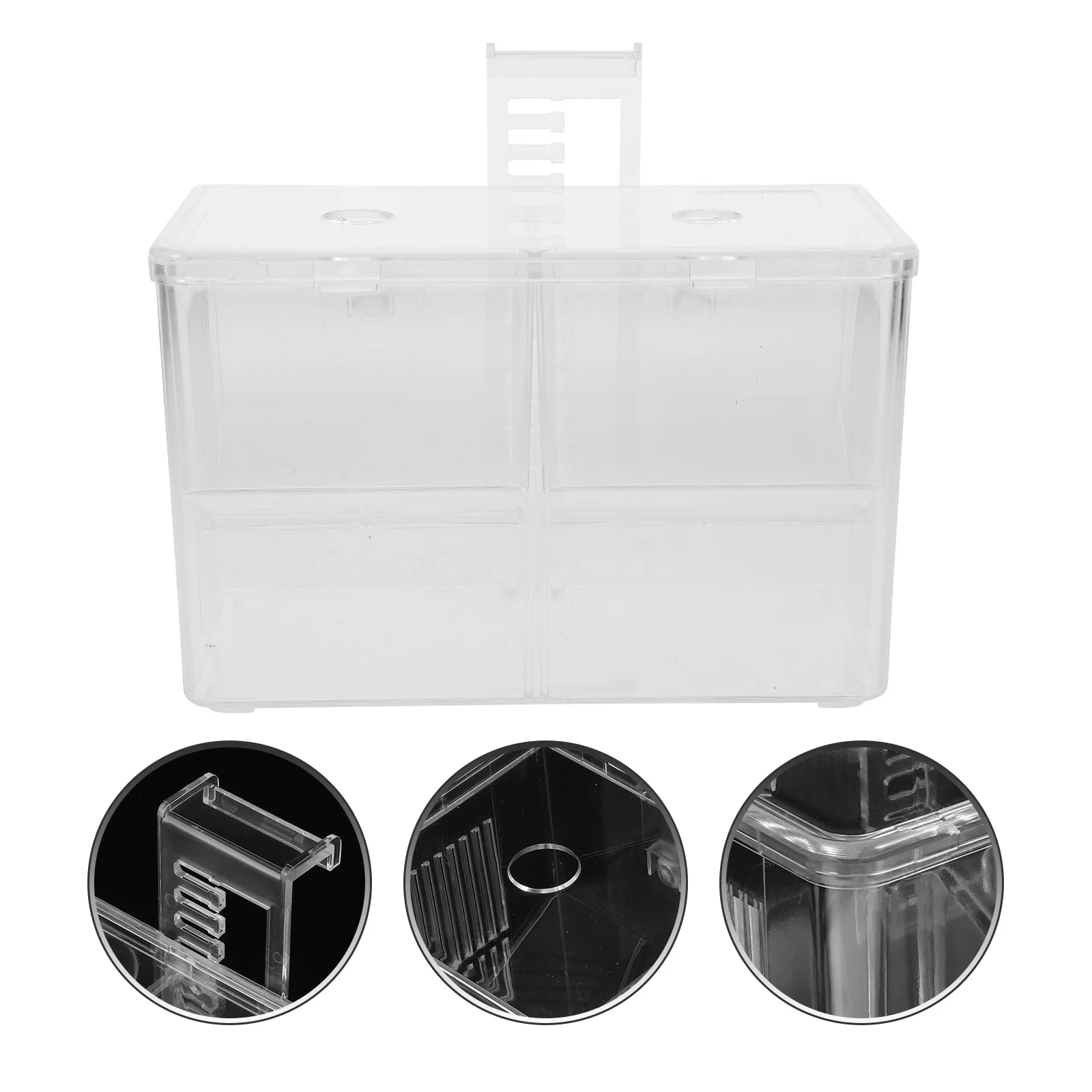 

Hook Hatching Box Transparent Aquarium Breeding Box For Fish Tank Incubator Fry Separator Shrimp Turtle Nursery Divider Case