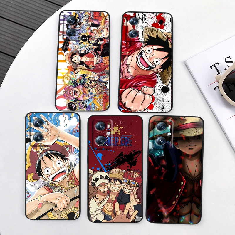 Anime Ones Pieces L-Luffy For OPPO Find X6 X5 X3 A54S A5 A94 A16 A53S A57 A74 A72 A98 A78 A96 A9 5G Black Soft Phone Case