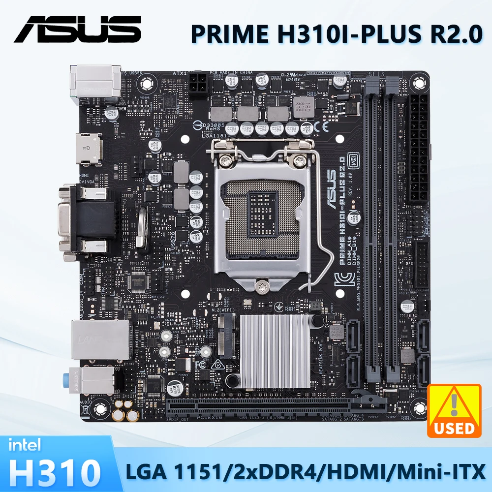 

ASUS PRIME H310I-PLUS R2.0 Intel H310 LGA 1151 mini-ITX Motherboard DDR4 32GB support Core i3-8300 8500 9400F 9700 8100 cpu