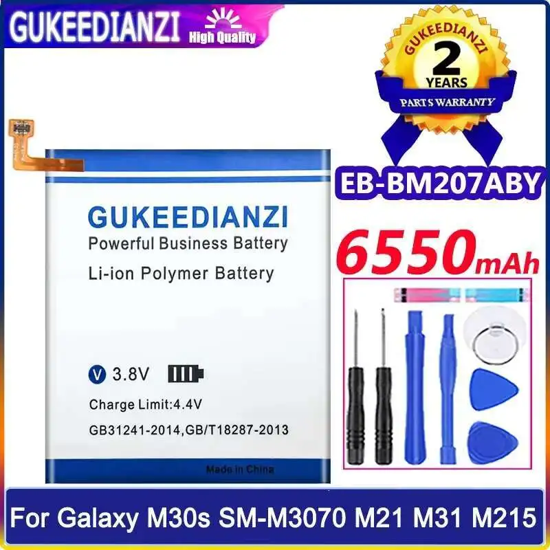 

Аккумулятор мобильного телефона 6550 мАч, легкий, прочный для Samsung Galaxy M30s SM-M3070 M3070 M21 M31 M215 EB-BM207ABY