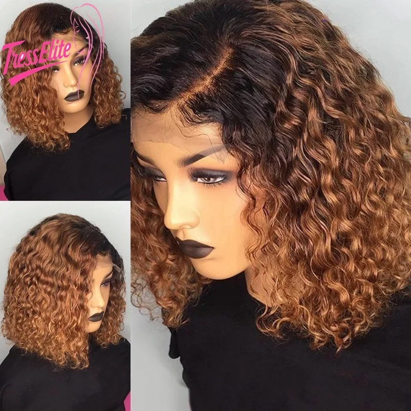 

Высокое качество T1B/30 # Парик BOB с кружевной застежкой 4x4, U-образная часть, парик из натуральных волос с волнистыми волосами, европейский и американский короткий стиль, мягкий на ощупь