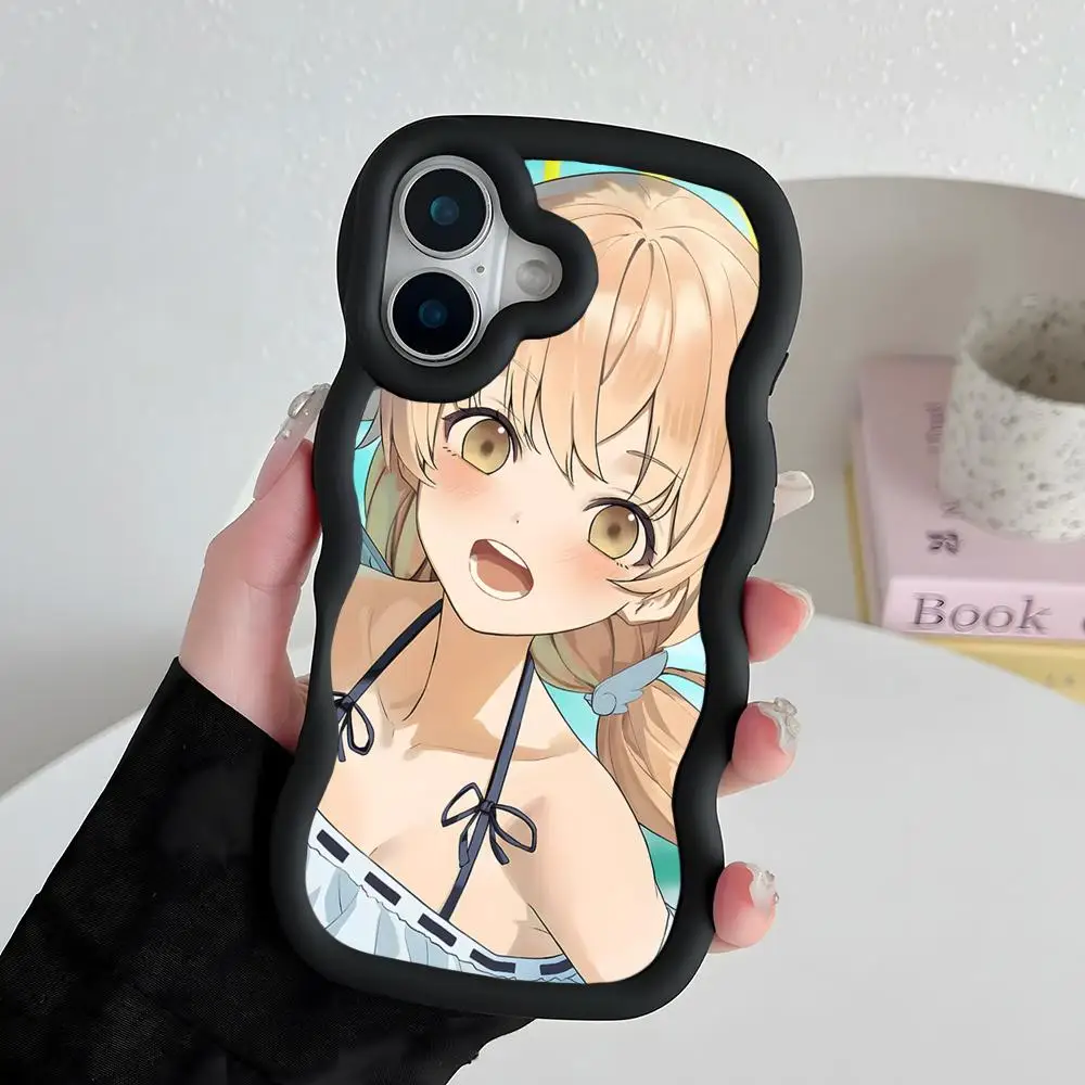 

Чехол Blue Archive Ajitani Hifumi для iPhone 17 16 15 14 13 12 11 Air Pro Max Plus с волнистым краем, цветной, из ТПУ, для смартфона