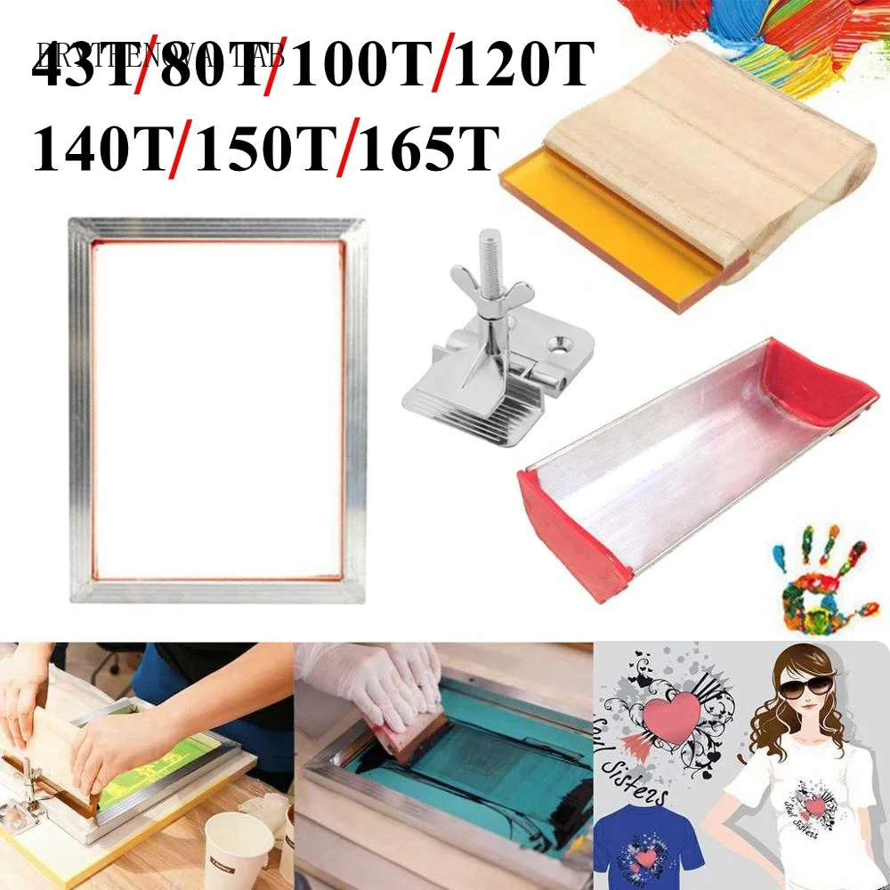 Kit de Serigrafia Manual com Tela, Rodo e Aplicador de Emulsão