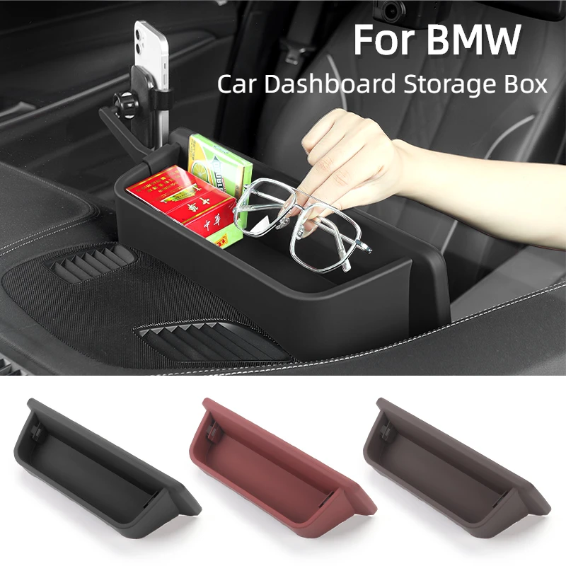 Caja de almacenamiento de consola de salpicadero de coche ABS para BMW G30, G38, G20, G28, G11, G12, X1X2, X3X4, X5X6, X7, organizador de tablero